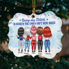 Life Is Better With Sisters - Personalized Custom Benelux Shaped Wood Christmas Ornament