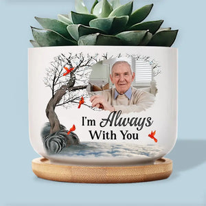Custom Photo Not A Day Goes By That You Are Not Missed - Memorial Personalized Custom Home Decor Ceramic Plant Pot - Sympathy Gift For Family Members
