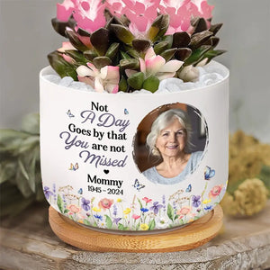 Custom Photo Someone We Love Is In Heaven - Memorial Personalized Custom Home Decor Ceramic Plant Pot - Sympathy Gift For Family Members