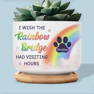You’re In Our Thoughts - Memorial Personalized Custom Home Decor Ceramic Plant Pot - Sympathy Gift For Pet Owners, Pet Lovers