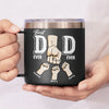 Best Dad Ever, I Got Your Back - Family Personalized Custom 14oz Stainless Steel Tumbler With Handle - Father's Day, Gift For Dad, Grandpa