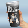 Thank You For Being My Dad - Dog & Cat Personalized Custom Aluminum Changing Color Cup - Father's Day, Gift For Pet Owners, Pet Lovers