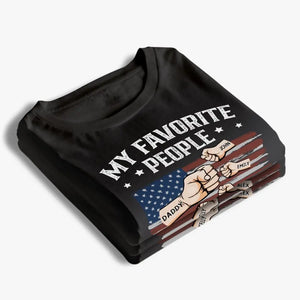 My Dad, My Hero - Family Personalized Custom Unisex T-shirt, Hoodie, Sweatshirt - 4th Of July, Gift For Dad, Grandpa