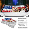 Custom Photo The Road To Heart Is Paved With Pawprints - Dog & Cat Personalized Custom Auto Windshield Sunshade, Car Window Protector - Gift For Pet Owners, Pet Lovers