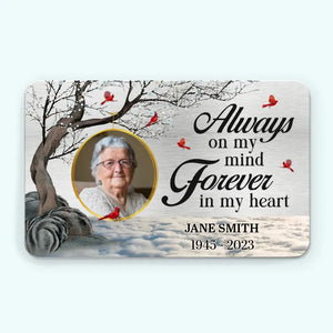 Custom Photo I'm Always By Your Side - Memorial Personalized Custom Aluminum Wallet Card - New Arrival, Sympathy Gift For Family Members AMZ