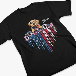 Love Is A Wet Nose And A Happy Tail - Dog & Cat Personalized Custom Unisex T-shirt, Hoodie, Sweatshirt - 4th Of July, Gift For Pet Owners, Pet Lovers