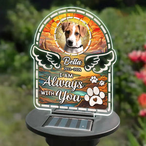 Custom Photo I Love You Forever - Memorial Personalized Custom Garden Solar Light - Sympathy Gift For Pet Owners, Pet Lovers
