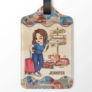 To Travel Is To Live And Collect Moments - Travel Personalized Custom Luggage Tag - Holiday Vacation Gift, Gift For Adventure Travel Lovers