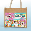 Fur Mom - Dog & Cat Personalized Custom Tote Gift Bags, Jute Tote Bags, Beach Bags - Gift For Pet Owners, Pet Lovers