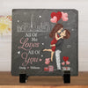 My Favorite Love Story Is Ours - Couple Personalized Custom Square Shaped Stone With Stand - Gift For Husband Wife, Anniversary