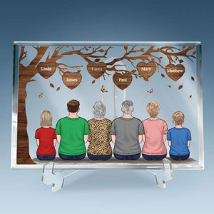 Life Begins Love Never Ends - Family Personalized Custom Rectangle Shaped Acrylic Plaque - Gift For Family Members