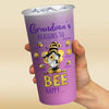 Grandma's Reasons To Bee Happy - Family Personalized Custom Aluminum Changing Color Cup - Gift For Grandma