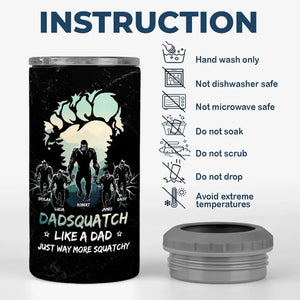 Beyond The Legend, Bigfoot Gone Wild - Family Personalized Custom 4 In 1 Can Cooler Tumbler - Gift For Dad, Grandpa