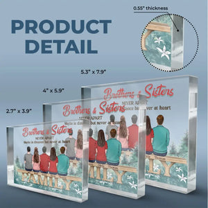 Blessed To Be In This Family - Family Personalized Custom Rectangle Shaped Acrylic Plaque - Gift For Family Members, Siblings, Brothers, Sisters