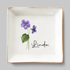 Friends Are Flowers That Never Fade - Bestie Personalized Custom Jewelry Dish - Wedding Gift, Bridesmaid Gift For Best Friends, BFF, Sisters