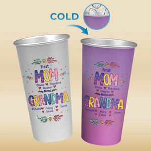 D'abord maman, maintenant mawmaw - Tasse personnalisée en aluminium à couleur changeante - Cadeau pour maman, grand-mère