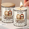 I'd Shank A Bitch For You Right In The Kidney - Bestie Personalized Custom Smokeless Scented Candle - Gift For Best Friends, BFF, Sisters