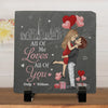 My Favorite Love Story Is Ours - Couple Personalized Custom Square Shaped Stone With Stand - Gift For Husband Wife, Anniversary