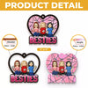 There Are Friends, There Is Family - Bestie Personalized Window Hanging Suncatcher - Gift For Best Friends, BFF, Sisters