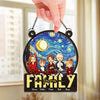 Family Forever - Family Personalized Window Hanging Suncatcher - Christmas Gift For Family Members