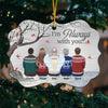 We're Always With You - Memorial Personalized Custom Ornament - Metal Benelux Shaped - Sympathy Gift, Christmas Gift For Family Members
