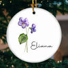 True Friendship Is Like A Flower That Always In Bloom - Bestie Personalized Custom Ornament - Ceramic Round Shaped - Christmas Gift For Best Friends, BFF, Sisters
