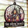 Life's No Fun Without A Good Scare - Family Personalized Window Hanging Suncatcher - Halloween Gift For Family Members