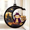Meow That Is Boo In Cat Language - Cat Personalized Window Hanging Suncatcher - Halloween Gift For Pet Owners, Pet Lovers