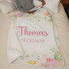 A Baby's Hands, The Sweetest Flowers In All The World - Family Personalized Custom Baby Blanket - Gift For Baby Kids, Newborn Baby