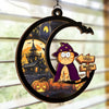 Meow That Is Boo In Cat Language - Cat Personalized Window Hanging Suncatcher - Halloween Gift For Pet Owners, Pet Lovers