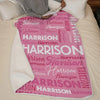 I Am Loved - Family Personalized Custom Baby Blanket - Gift For Baby Kids, Newborn Baby