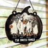 One Spooky Family - Family Personalized Window Hanging Suncatcher - Halloween Gift For Family Members