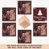Custom Photo Under The Mistletoe - Couple Personalized Custom Wooden Cube Ornament - Christmas Gift For Husband Wife, Anniversary