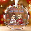 Congrats On Being My Bestie - Bestie Personalized Custom Circle Glass Ornament - Christmas Gift For Best Friends, BFF, Sisters