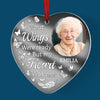 Custom Photo Forever In Our Hearts - Memorial Personalized Custom Mirrored Acrylic Ornament - Sympathy Gift, Christmas Gift For Family Members
