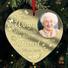 Custom Photo Forever In Our Hearts - Memorial Personalized Custom Mirrored Acrylic Ornament - Sympathy Gift, Christmas Gift For Family Members