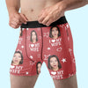 Custom Photo I Love My Wife - Couple Personalized Custom Boxer Briefs, Men's Boxers - Gift For Husband Wife, Anniversary