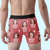 Custom Photo I Love My Wife - Couple Personalized Custom Boxer Briefs, Men's Boxers - Gift For Husband Wife, Anniversary