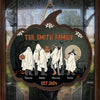The Boo Crew - Family Personalized Shaped Wood Sign - Halloween Gift For Family Members