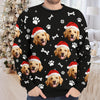Custom Photo Celebrate Christmas With Furry Friends - Dog & Cat Personalized Custom Ugly Sweatshirt - Unisex Wool Jumper - Christmas Gift For Pet Owners, Pet Lovers