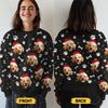 Custom Photo Celebrate Christmas With Furry Friends - Dog & Cat Personalized Custom Ugly Sweatshirt - Unisex Wool Jumper - Christmas Gift For Pet Owners, Pet Lovers