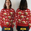 Custom Photo Puppy's Furrst Christmas - Dog & Cat Personalized Custom Ugly Sweatshirt - Unisex Wool Jumper - Christmas Gift For Pet Owners, Pet Lovers