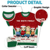 My Favorite Part Of Christmas Is Family - Family Personalized Custom All Over Print Adult Short Sleeve Sweater - Christmas Gift For Family Members