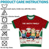 My Favorite Part Of Christmas Is Family - Family Personalized Custom All Over Print Adult Short Sleeve Sweater - Christmas Gift For Family Members