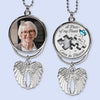Custom Photo A Piece Of My Heart Lives In Heaven - Personalized Custom Memorial Charm Angel Wings - Sympathy Gift For Family Members