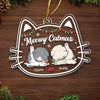 The Cutest Santa Paws - Cat Personalized Custom Ornament - Acrylic Custom Shaped - Christmas Gift For Pet Owners, Pet Lovers