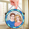 You Had Me At Hello - Couple Personalized Window Hanging Suncatcher Ornament - Christmas Gift For Husband Wife, Anniversary