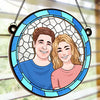 You Had Me At Hello - Couple Personalized Window Hanging Suncatcher Ornament - Christmas Gift For Husband Wife, Anniversary