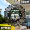 Grandma Of Mini Monsters - Family Personalized Custom Wind Spinner - Halloween Gift For Mom, Grandma