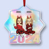 Home Is Where Family Gathers For Christmas - Family Personalized Custom Hologram Ornament - Christmas Gift For Family Members